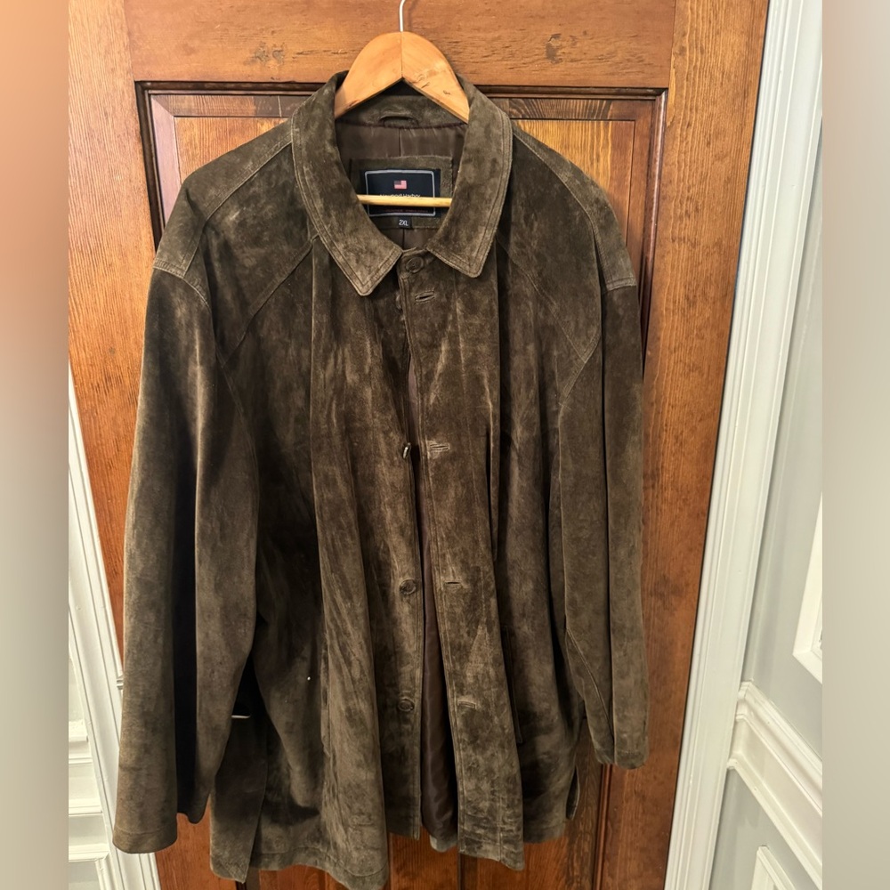 Mens Brown suede coat